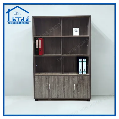 (Only KL & Selangor Area)[Twin Win Home]Filling cabinet with glass door/ Book Case - In 2 Color