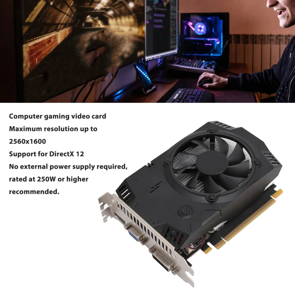 GPU Video Card Game Graphics Card 1334MHZ Core Frequency GT730 4GB DDR3  128bit Plug and Play PCI Express 16X Slot with Fan for Desktop PC