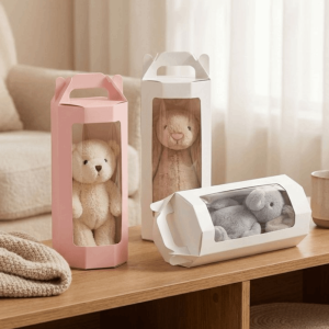 KECTTIO 10Pcs Trong suốt Hộp quà hình bát giác Xử lý giấy tờ Khoét rỗng Hộp quà có cửa sổ Quà tặng bất ngờ Hộp trưng bày Hộp hoa bó hoa Bao bì hoa