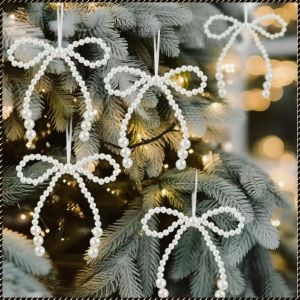 Christmas Decorations Sophistication Christmas Pendant Bow Tie Sense of Holiday Elegance Home