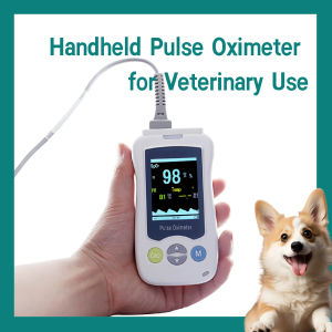 Handheld Pulse Oximeter Monitor for Pulse Rate and Oxygen Saturation Veterinary SPO2 and PR pet clinic equipment
