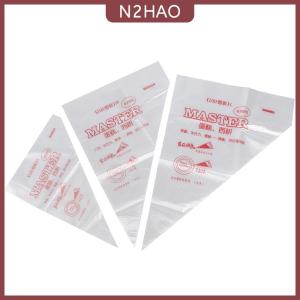 N2HAO 2 Túi Dùng Một Lần Đường Ống Túi Vòi Phun Fondant Bánh Trang Trí Pastry Đóng Băng Vòi Phun