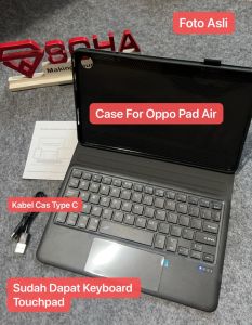 Oppo Pad Air Case Keyboard Bahan Silikon Keyboard Magnetic Leather Case