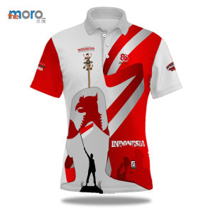 the moro - Kaos Baju Tshirt Jersey Polo/Kerah Pria & Wanita Kemerdekaan ART 05 HUT RI 80 Indonesia