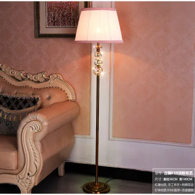Standing Lamp Bedroom Floor Lamp Living Room Stand Lamp Light Standing Lamp Nordic Rear Floor K9 Crystal Pendant Bead Curtain Remote Control Dimmer Switch