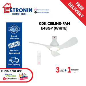 *Climate Voucher Eligible* KDK 40" 48" DC Ceiling Fan with Remote & Wi-Fi Control E48GP | F40GP (LED Light)