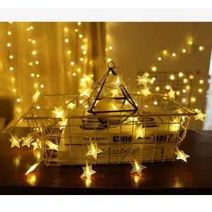 【Msia Stock】100LED 10M Star LED String Fairy Light Lamp Christmas New Year Party Wedding Decoration Garland Festival