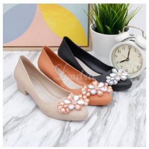 Terlaris Sepatu Cantik Hannah Wedges Jelly Shoes Import LDR305 Real Pict/Import Premium Quality/Kado Unik