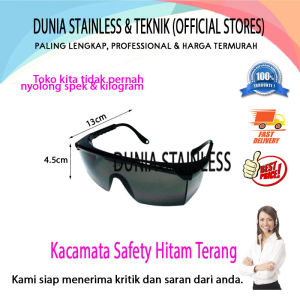 Kacamata Safety Kotak Hitam Terang pelindung mata