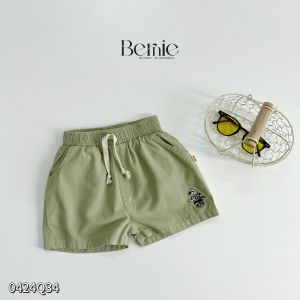 BE195 Quần đùi kaki gấu BERNIE Basic phong cách Hàn Quốc cho bé trai mặc đi chơi đi học