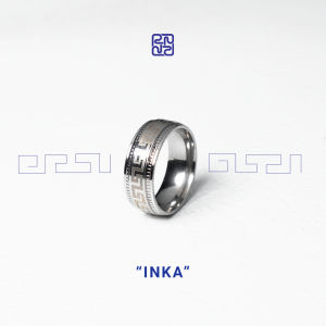 Racabel Inka Ring - Cincin Pria Wanita Titanium Elegan Anti Karat Asli Original