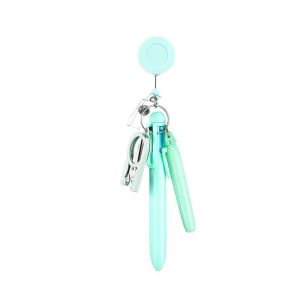 SAVVYSHELF Retractable Nurse Pen Pack Portable Rotatable Student Badge Set Fashion Keychain ID Badge Reels