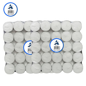 【Ready Stock】100pc Tea Light Candles Metal Cup Vigil Wedding Light Tealight Candle