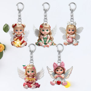 [caichuitan] Angel Baby 2D Flat Acrylic Car Pendant Car Cute Car Interior Car Decoration Home Festival Pendant