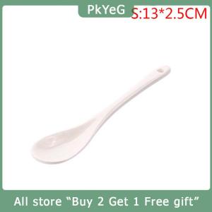 [COD] PkYeG KITCHEN Spoons Long-short white Porcelain Coffee Soup sugar Tea Dessert Cutlery