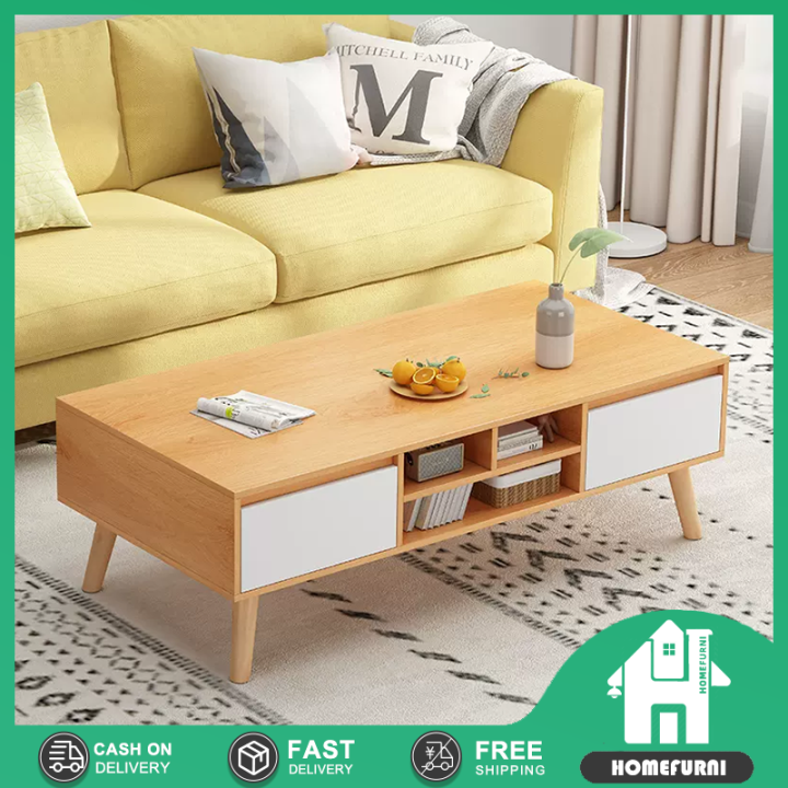 HomeFurni Modern Coffee Table Nordic Style Living Room Sofa Side Table ...