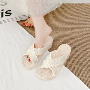 [Free Shipping] 2026 New WomenS Woven Sandals For Summer Outdoor Wear Flat Sole Vacation Beach Roman Sandals