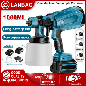 Cordless Spray Gun For Paint Sprayer 998VF Multifunctional Small Paint Spray Machine Portable Car Paint/Water Paint/Latex Paint/Alcohol Atomization Spray Tools Adjustable Nozzle High Pressure Paint All-In-One Machine