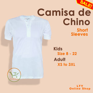 3PCS CAMISA DE CHINO SHORT SLEEVE COTTON KIDS 2 ADULT WHITE WITH BUTTONS EFJ JEWEL KAMISA BIG SIZE 2X 3X SLEEVES LONG-SLEEVES COLORED Plain 1PC shortsleeves  shortsleeve