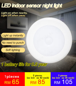 Intelligent Sensor Night Light Rechargeable Wireless LED Motion Sensor Light Smart Body Induction Lamp