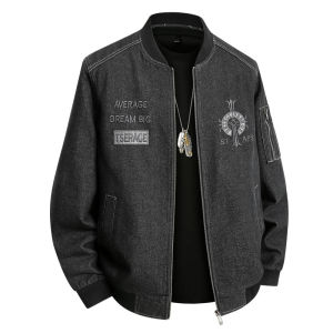 ≮923≯Men Jacket Denim Spring Trench Cowboy Coats Oversize 6XL 7XL 8XL Plus Size Baseball 2025 Motorcycle Camping Streetwear Softshell