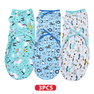VREN 3pcs/Set Pure Cotton Baby Swaddle Sleeping Bag Hug Quilt Wrap Baby Supplies Swaddle Me Blanket Newborn Baby Anti Startle Boy Girl
