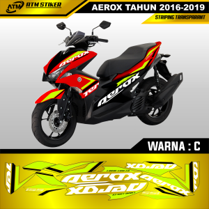 Stiker striping transparant aerox tahun 2016-2019 variasi