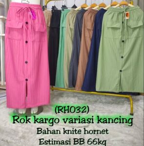ROK CARGO KNIT HORNETSAKU DEPAN PREMIUM UKURAN S M L XL XXL STANDART DAN JUMBO/ROK SPAN PANJANG RAJUT CARGO DEPAN