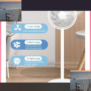 Premium 2IN1 Smart Adjustable Standing Floor Fan/Air Circulation Fan/ 15 Bionic Blades Double-Layer