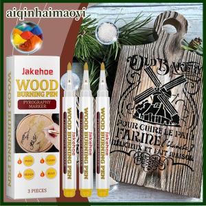 aiqinhaimaoyi 3Pcs Wooden Burning Marker Pens Scorch Pens For Wood BurnWood Burn Marker Pen Wood Burning Marker Pen