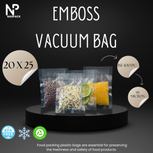 Plastik Vakum Emboss Uk. 20x25 1 pack isi 100pcs Food Grade Harga Grosir