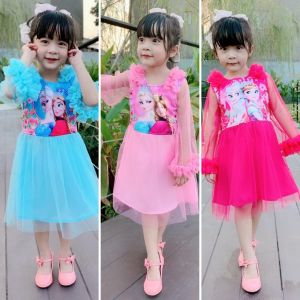 เดรสเจ้าหญิงเอลซ่า 2-8ขวบ กระเป๋าเดร์สีขาว ล่าสุด ทุกรอบให้ความสวยคุย ไหล่แมงกะพรูน แต่งปลายแขนระบาย ฟรุ้งฟริ้ง เดรสเด็กผู้หญิง เสื้อผ้าเด็กผู้หญิง เสื้อผ้าเด็กผญ ชุดเด็กผญ 319