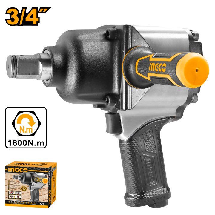 Ingco 3/4" Pneumatic Air Impact Wrench 90PSI for Tire & Lug Nuts