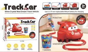 [SG Stock] DIY Slime Track Car Toy Auto Follow Crystal Mud Track Rechargeable Cute Cartoon Educational Gift