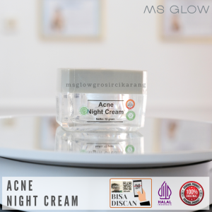 MS Glow Acne Night Cream Krim Malam MSGLOW Official Store