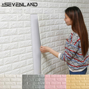 8pcs/set 70x77cm PE Foam 3D Wall Stickers Home Decor Wallpaper DIY Wall Decor Brick Living Room Kids Bedroom Decorative Wall Sticker