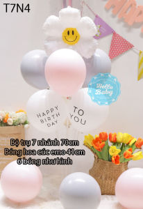 Trụ bóng 7 nhánh 70cm kèm bóng hình trang trí sinh nhật cho bé