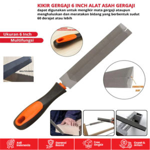 4/6/8 Inch Kikir Gergaji T12 Bearing Steel Stab Saw File Kikir Segitiga Gagang Kayu Alat Kikir besi Alat Tangan Tukang Kayu