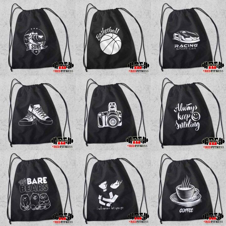 Tas Serut String Bag Drawstring GymSack Olahraga Gym Fitness - Main Image