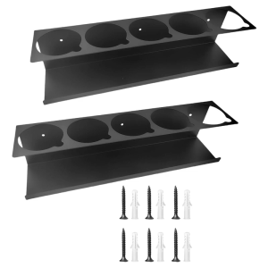 แพ็คของ2ตัวจับขวดผนังและสามารถจัดระเบียบสำหรับการใช้พื้นที่อย่างมีประสิทธิภาพในโรงรถและสถานที่ทำงานเรียบร้อย