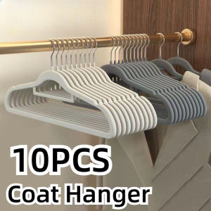 10Sets Non-slip Velvet Hangers Space-saving Elegant Coat Clothes Hanger Strong Durable