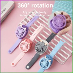 Mini Fan Detachable Wrist Strap Elastic Body Material Portable Fan Cooling Comfortable to Wear