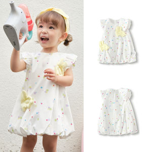 balabala Baby Dress Infant Princess Dress Girl Summer 2025 New Sweet Cute Simple Comfortable