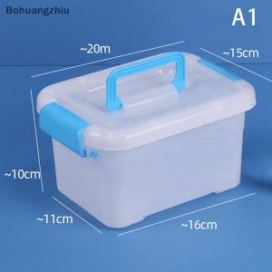 Bohuangzhiu PP Plastic Storage Box With Lid Portable Kids Toys Student Stationery Jewelry Storage Case Container Cosmetics Sorting Box