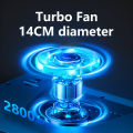 【Local stock】llano V12 Laptop Cooler Powerful Turbo-Fan RGB Blower-style Cooling Pad with Infinitely Variable Speed 3 USB ports for Rapid Cooling Gaming Laptop, For 15.6-21inch. 