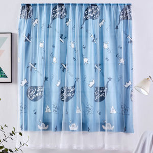 Bestenrose ใหม่ Self-กาวหน้าต่างบังแดดผ้าม่าน Punch-ฟรี Hollow-Out Star รูปแบบผ้าม่านปิดทึบ + ตาข่าย