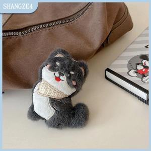 【SHANGZE4】 Dễ thương phim hoạt hình sang trọng Shiba Inu con chó con búp bê mặt dây chuyền Ba lô treo trang trí quà tặng