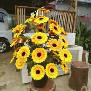 Bunga Matahari Artificial/Matahari Bunga Plastik/Bunga Hias /COD