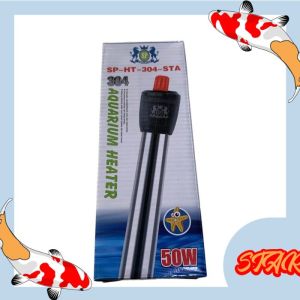 pemanas air aquarium 50 watt heater SP HORSE 50W 50 W stainless steel