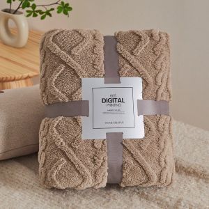 Jacquard air conditioning blanket velvet thickened coral facecloth facecloth blanketFast shipping